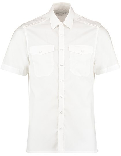 Kustom Kit - Men´s Tailored Fit Pilot Shirt Short Sleeve