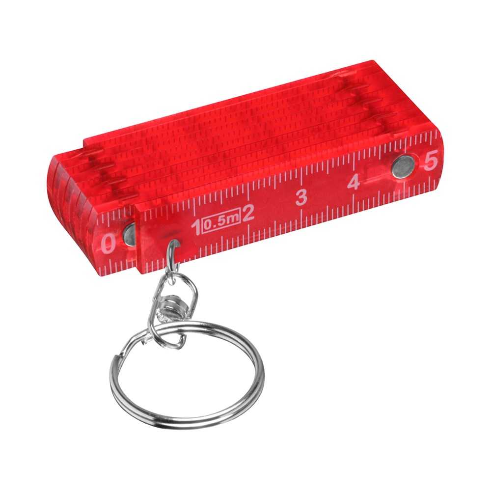 Zollstock Kunststoff, mini - rot-transparent