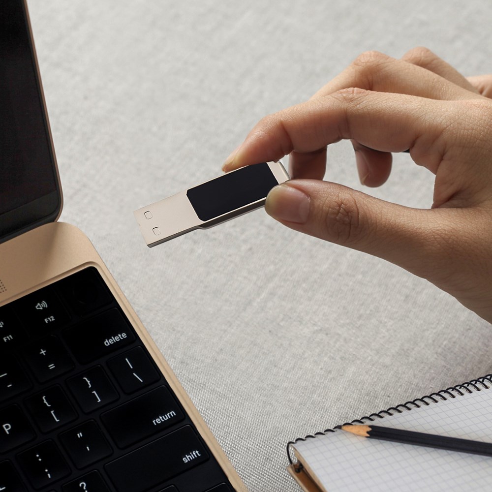 FlashGlow USB Stick-Silber-1 GB