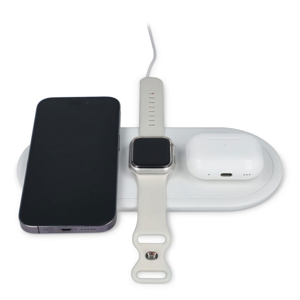 3-in-1 15 W Drahtloses Ladegerät für Handys, Apple Watch und AirPods.