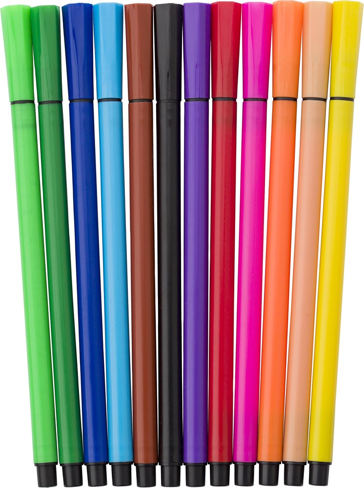 Filzstift-Set aus Kunststoff Evan