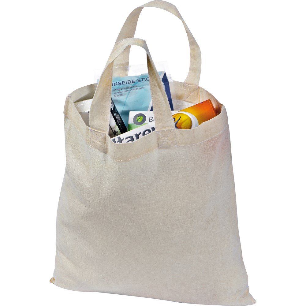 Baumwolltasche mit kurzen Henkeln