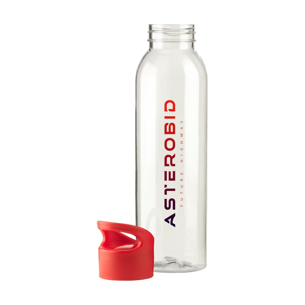 Sirius RCS RPET 650 ml drinking bottle - transparent rot (± PMS 200)