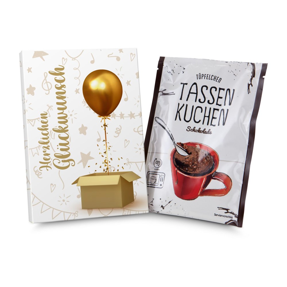 Tassenkuchen Schokolade 70 g, Herzlichen Glückwunsch