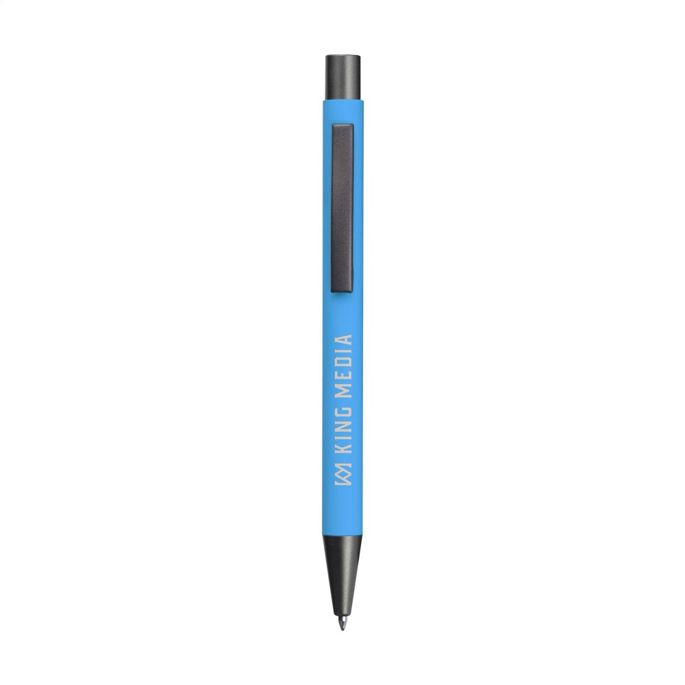 Brady Soft Touch Recycled Alu Kugelschreiber - hellblau (± PMS 299C)
