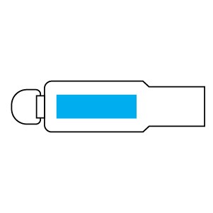 FlashGlow USB Stick-Silber-1 GB