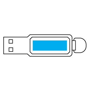 FlashGlow USB Stick-Silber-1 GB